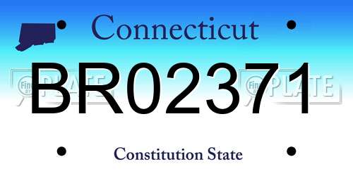 BR02371 Connecticut License Plate