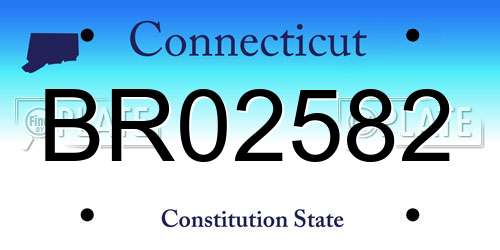 BR02582 Connecticut License Plate