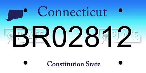 BR02812 Connecticut License Plate