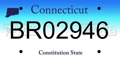 BR02946 Connecticut License Plate