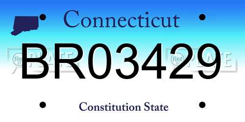 BR03429 Connecticut License Plate