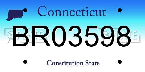 BR03598 Connecticut License Plate