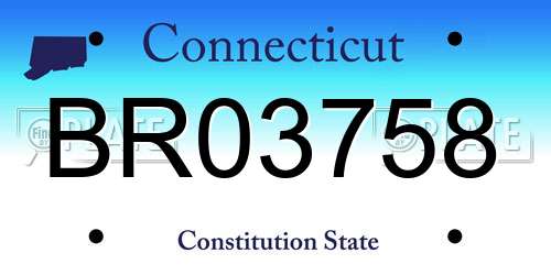 BR03758 Connecticut License Plate