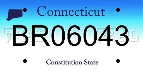 BR06043 Connecticut License Plate