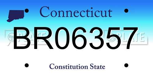 BR06357 Connecticut License Plate