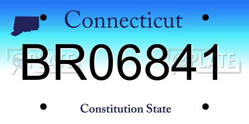 BR06841 Connecticut License Plate