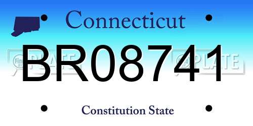BR08741 Connecticut License Plate
