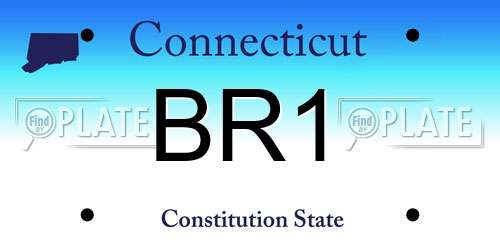 BR1 Connecticut License Plate