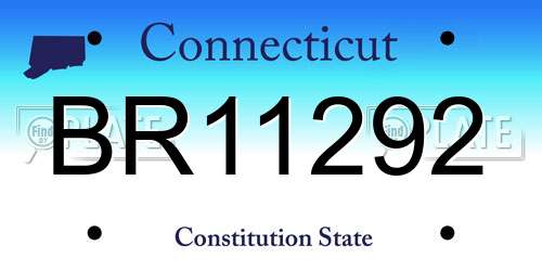 BR11292 Connecticut License Plate