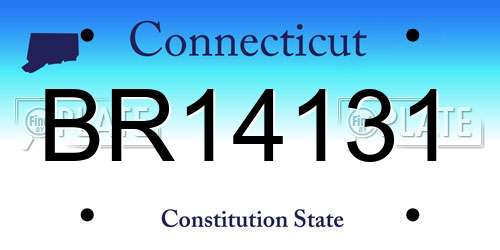 BR14131 Connecticut License Plate