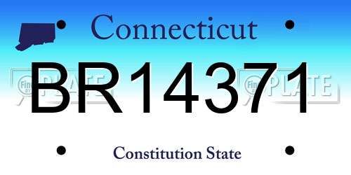 BR14371 Connecticut License Plate