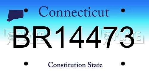 BR14473 Connecticut License Plate