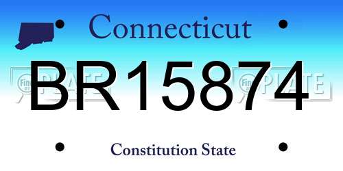 BR15874 Connecticut License Plate