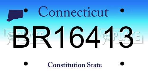 BR16413 Connecticut License Plate