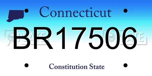 BR17506 Connecticut License Plate