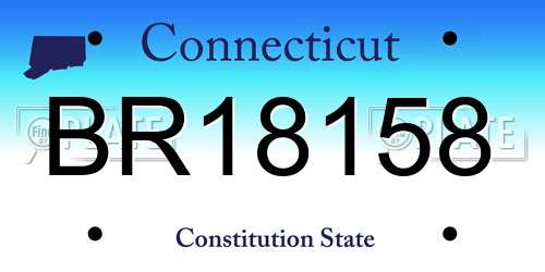 BR18158 Connecticut License Plate