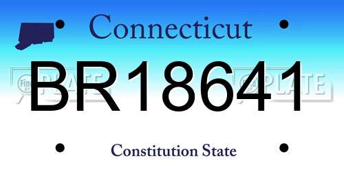 BR18641 Connecticut License Plate