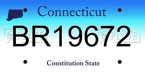 BR19672 Connecticut License Plate