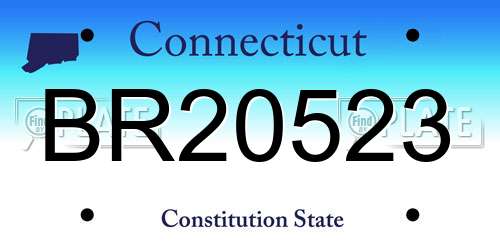 BR20523 Connecticut License Plate