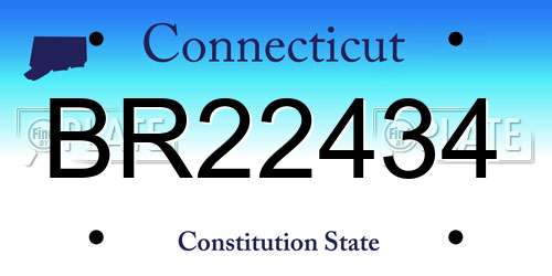 BR22434 Connecticut License Plate