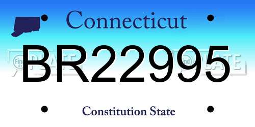 BR22995 Connecticut License Plate