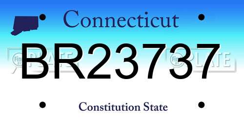BR23737 Connecticut License Plate