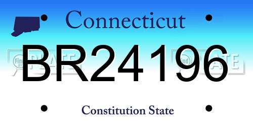 BR24196 Connecticut License Plate