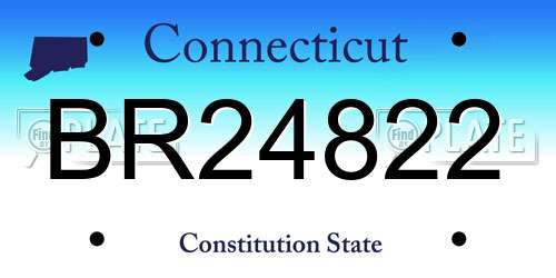 BR24822 Connecticut License Plate