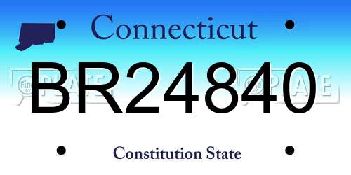 BR24840 Connecticut License Plate