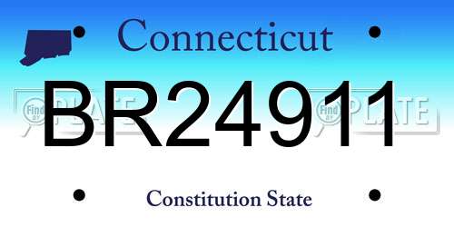 BR24911 Connecticut License Plate