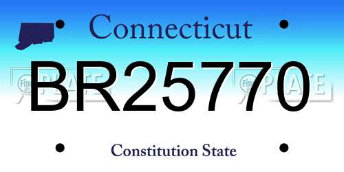 BR25770 Connecticut License Plate