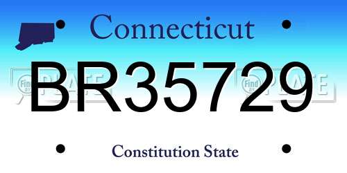 BR35729 Connecticut License Plate