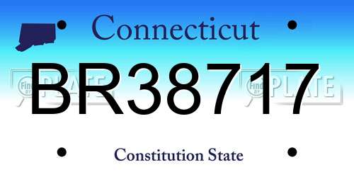 BR38717 Connecticut License Plate