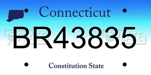 BR43835 Connecticut License Plate