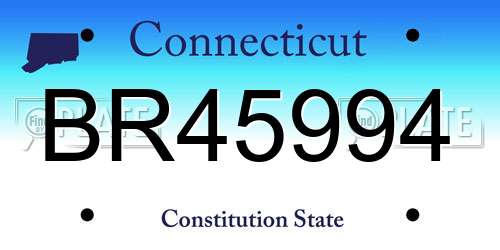 BR45994 Connecticut License Plate