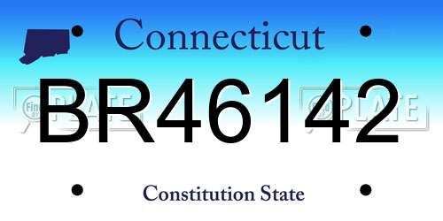 BR46142 Connecticut License Plate