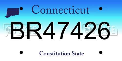 BR47426 Connecticut License Plate