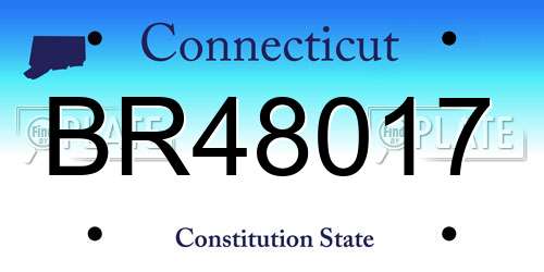 BR48017 Connecticut License Plate