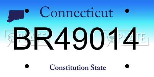 BR49014 Connecticut License Plate