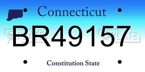 BR49157 Connecticut License Plate