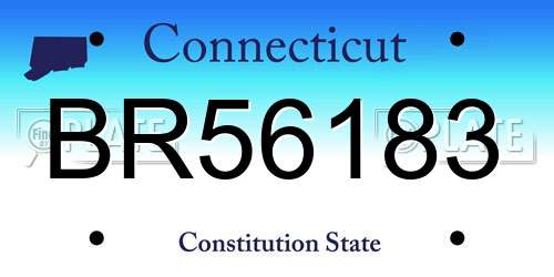 BR56183 Connecticut License Plate