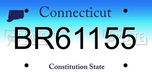 BR61155 Connecticut License Plate