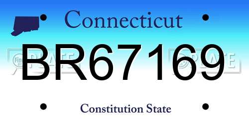 BR67169 Connecticut License Plate