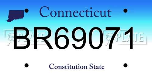 BR69071 Connecticut License Plate