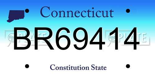 BR69414 Connecticut License Plate