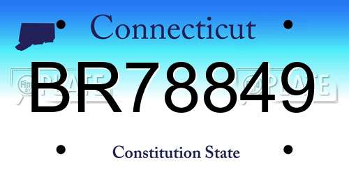 BR78849 Connecticut License Plate