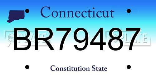 BR79487 Connecticut License Plate