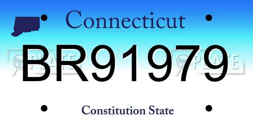 BR91979 Connecticut License Plate