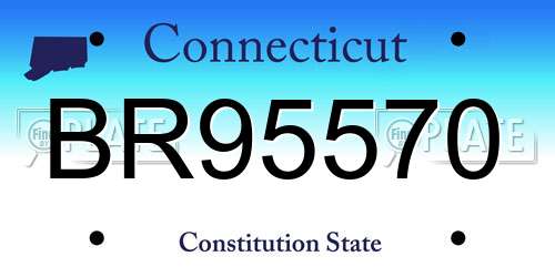 BR95570 Connecticut License Plate