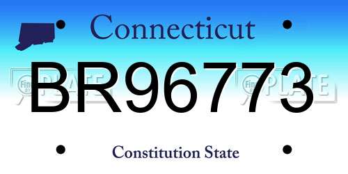 BR96773 Connecticut License Plate